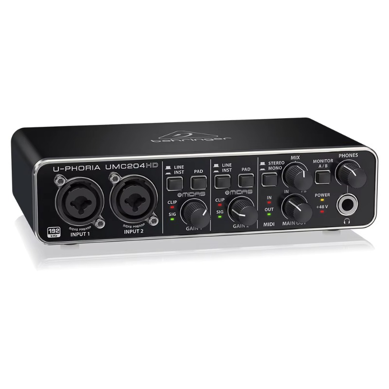 Audio Without Music - Behringer UMC204HD 2-in/4-uit USB 2.0 audio-interface