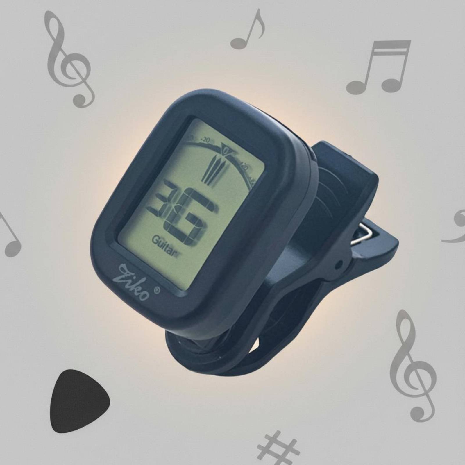 Guitar Tuner Clip - Chromatische snap-on tuner, gemakkelijk afleesbaar display,