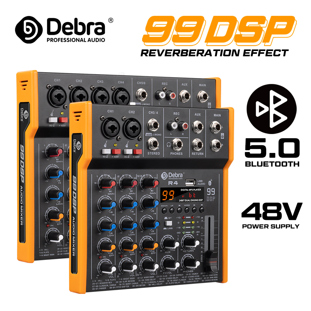 Audio Music Live - Debra R4/R6 6-kanaals multi-audiomixer 99DSP stereo