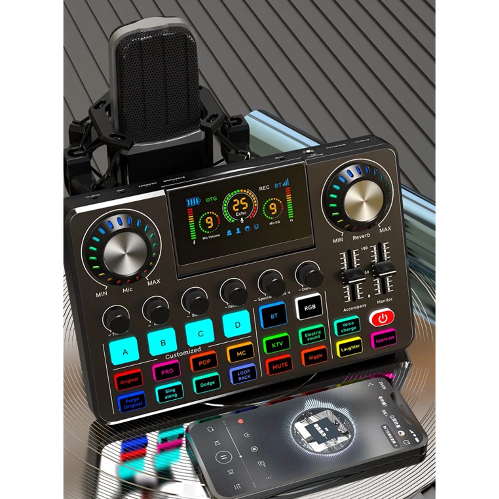 Audio Music Voice Changer - DTC5 Audiomixer, Live Soundcard met DJ-mixereffecten
