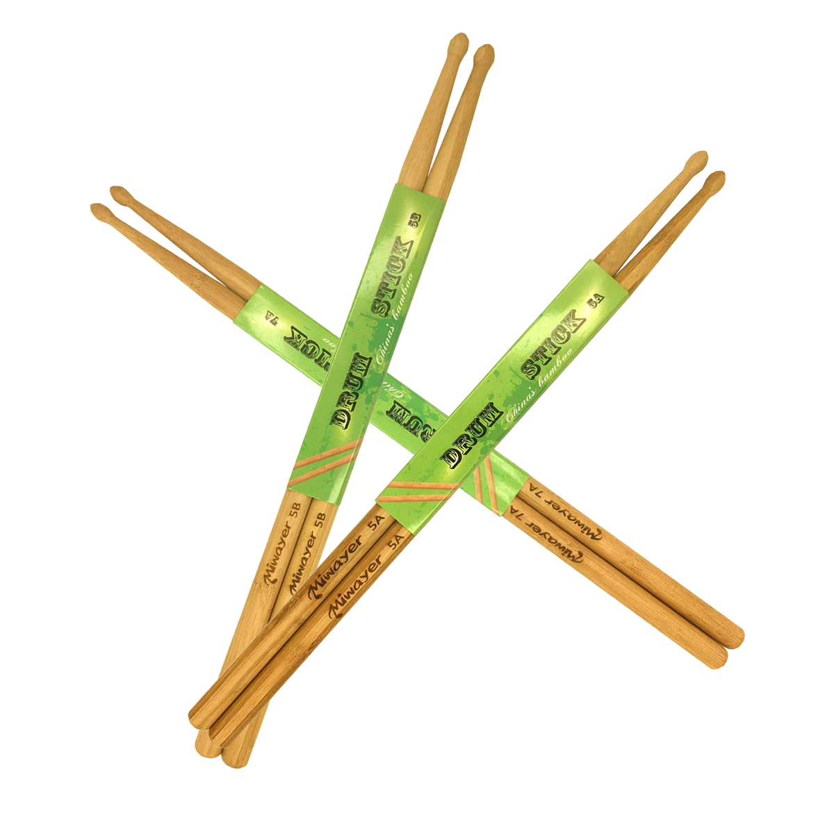 Drum Stick 5A - Miwayer 6 Inch Bamboe Drumstokken 7A