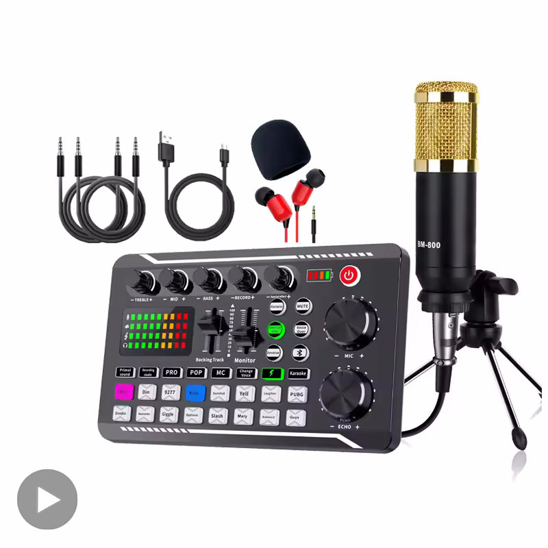 Audio Music Voice Changer - Professionele microfoonmicrofoon Bluetooth-geluidsmixerkaart voor pc-condensator USB-bekabelde