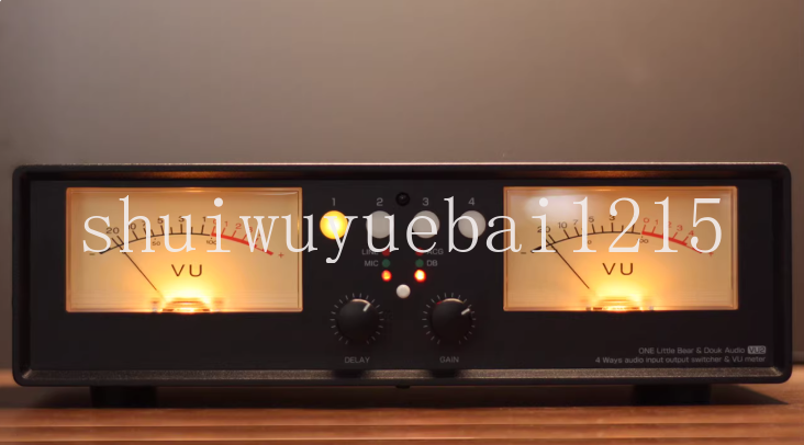 Audio Without Music - VU2 muziekniveaumeter Analoge VU-meter, vier-in-één-uit audio-switcher