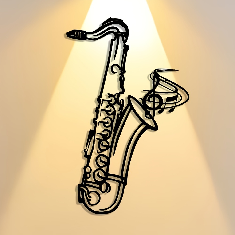 Metalen wanddecoratie saxofoon - Audio Music Live recensie en prijs
