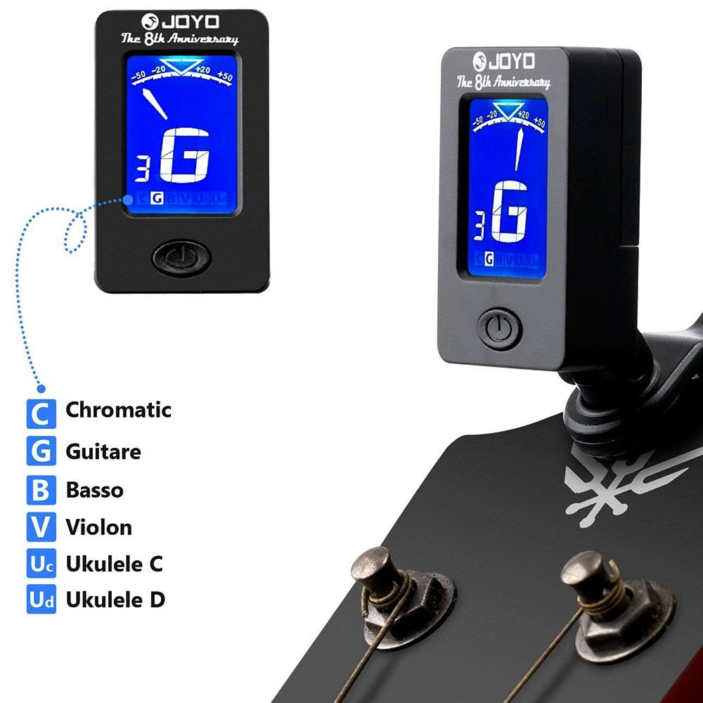 JOYO Gitaartuner JT-01 360 gra - Guitar Tuner Clip recensie en prijs