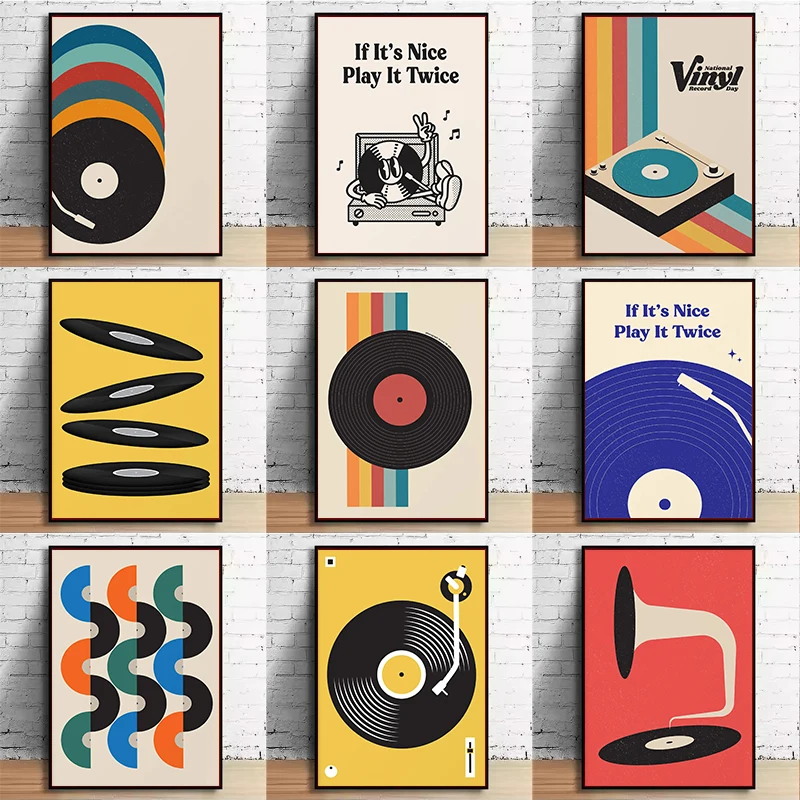 Mid Century Vinyl Record Canva - Audio Music Live recensie en prijs