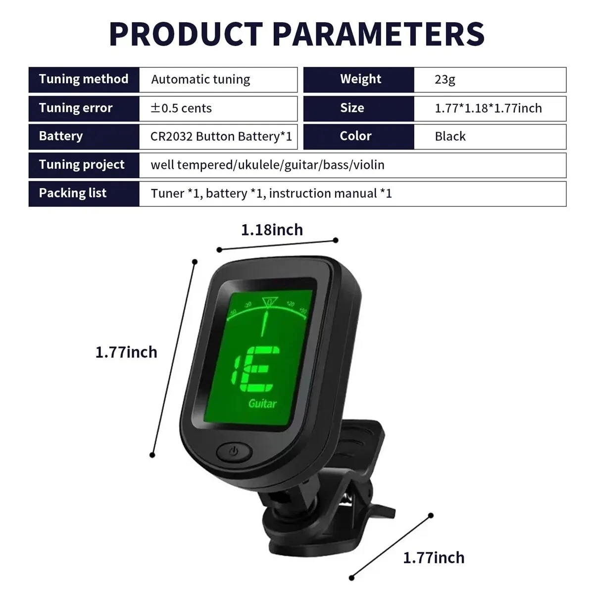 Basukelele Viool Mandoline Ban - Guitar Tuner Clip recensie en prijs