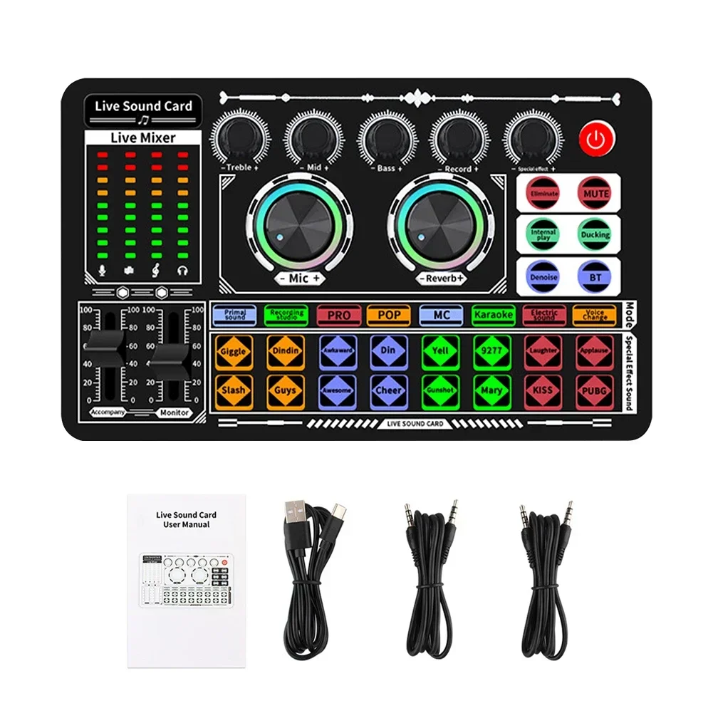 USB Audio Mixer Live Geluidska - Audio Music Voice Changer recensie en prijs