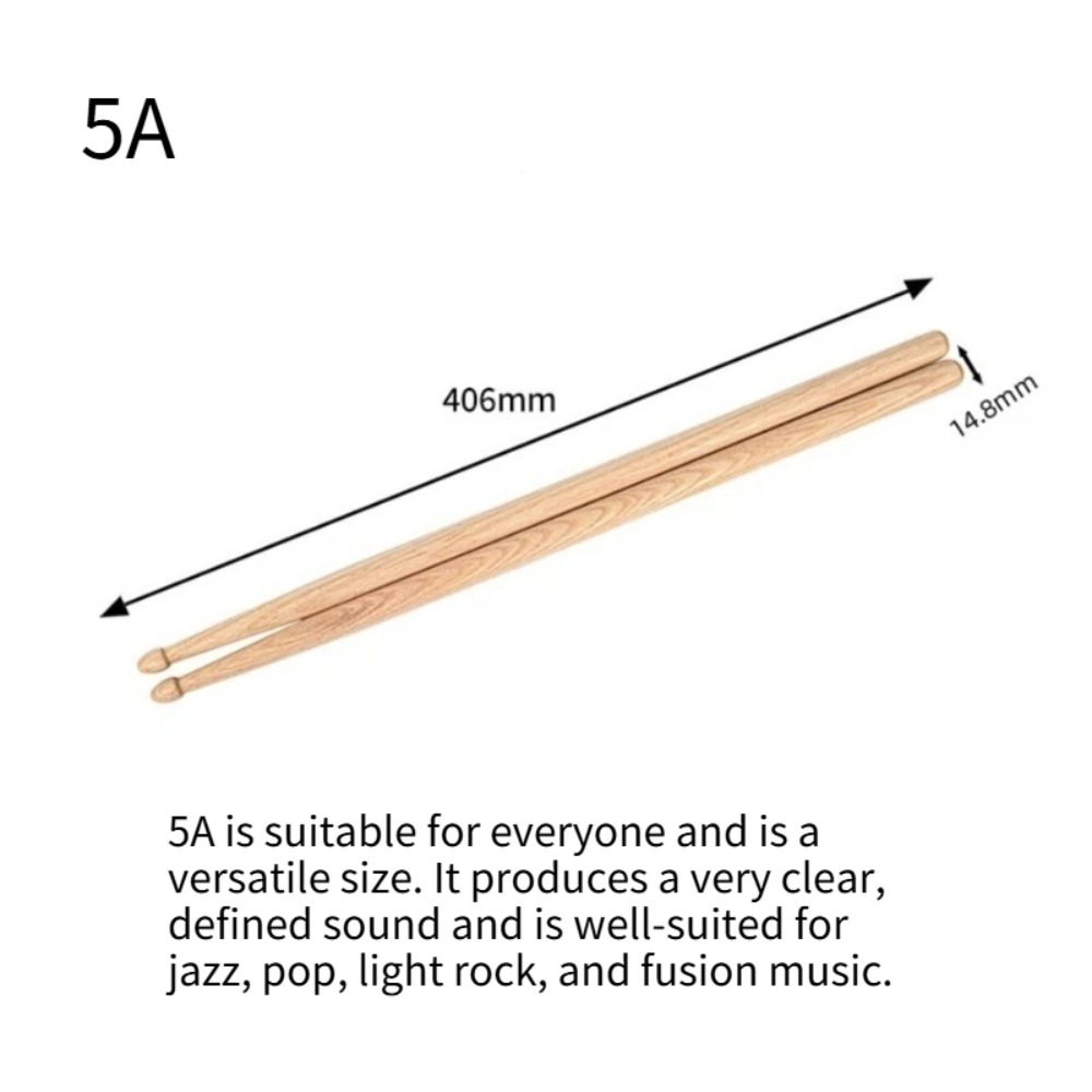 1 paar esdoorn drumstokken 5A  - Drum Stick 5A recensie en prijs