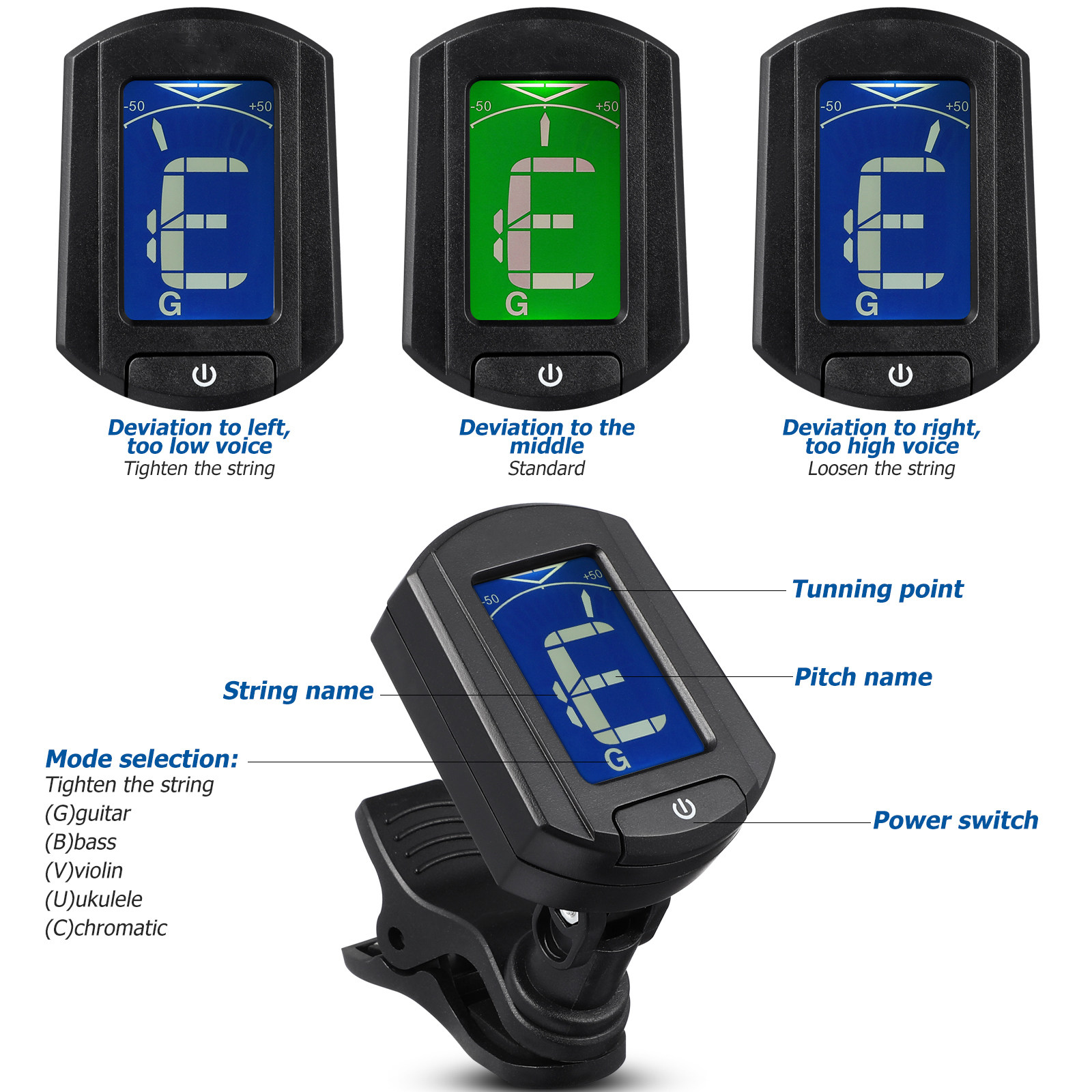 Eno Et-33 Mini Clip-on Digital - Guitar Tuner Clip recensie en prijs
