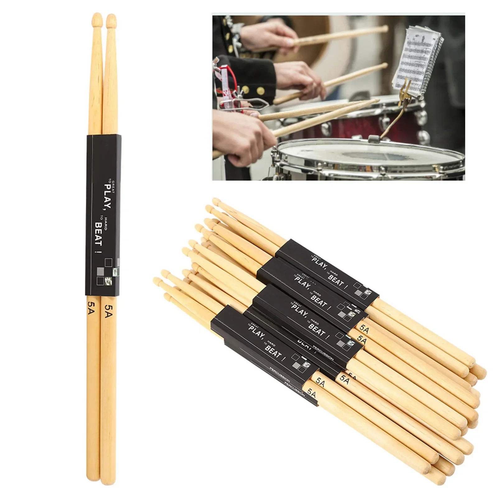12Pairs Traanvormige Stick Hea - Drum Stick 5A recensie en prijs