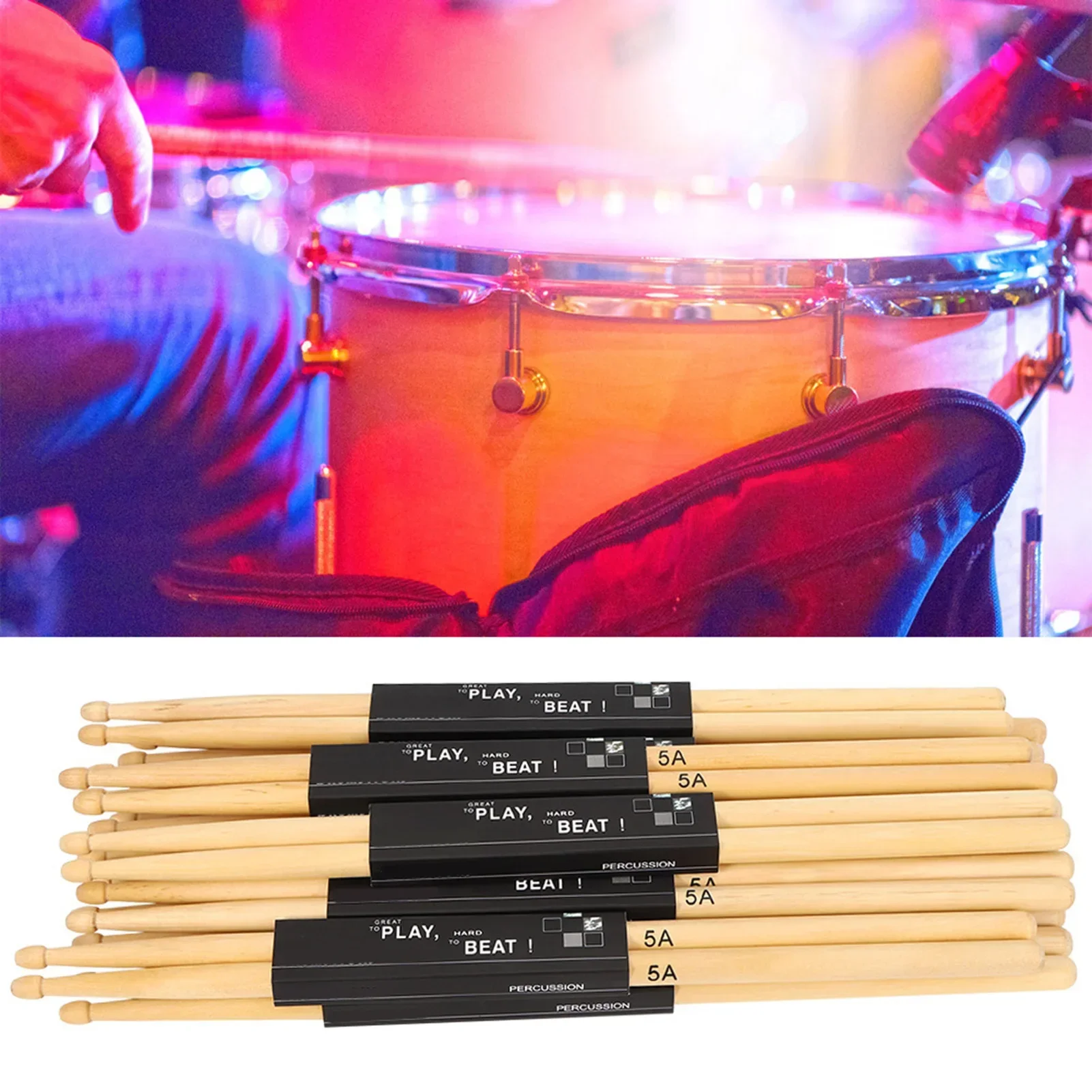 12Pairs Traanvormige Stick Hea - Drum Stick 5A recensie en prijs