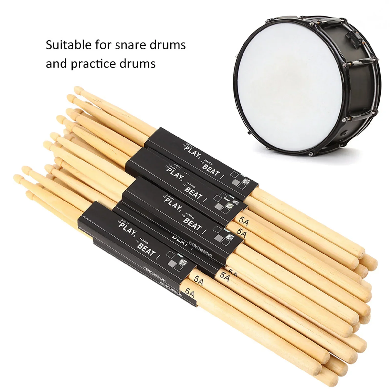 12Pairs Traanvormige Stick Hea - Drum Stick 5A recensie en prijs