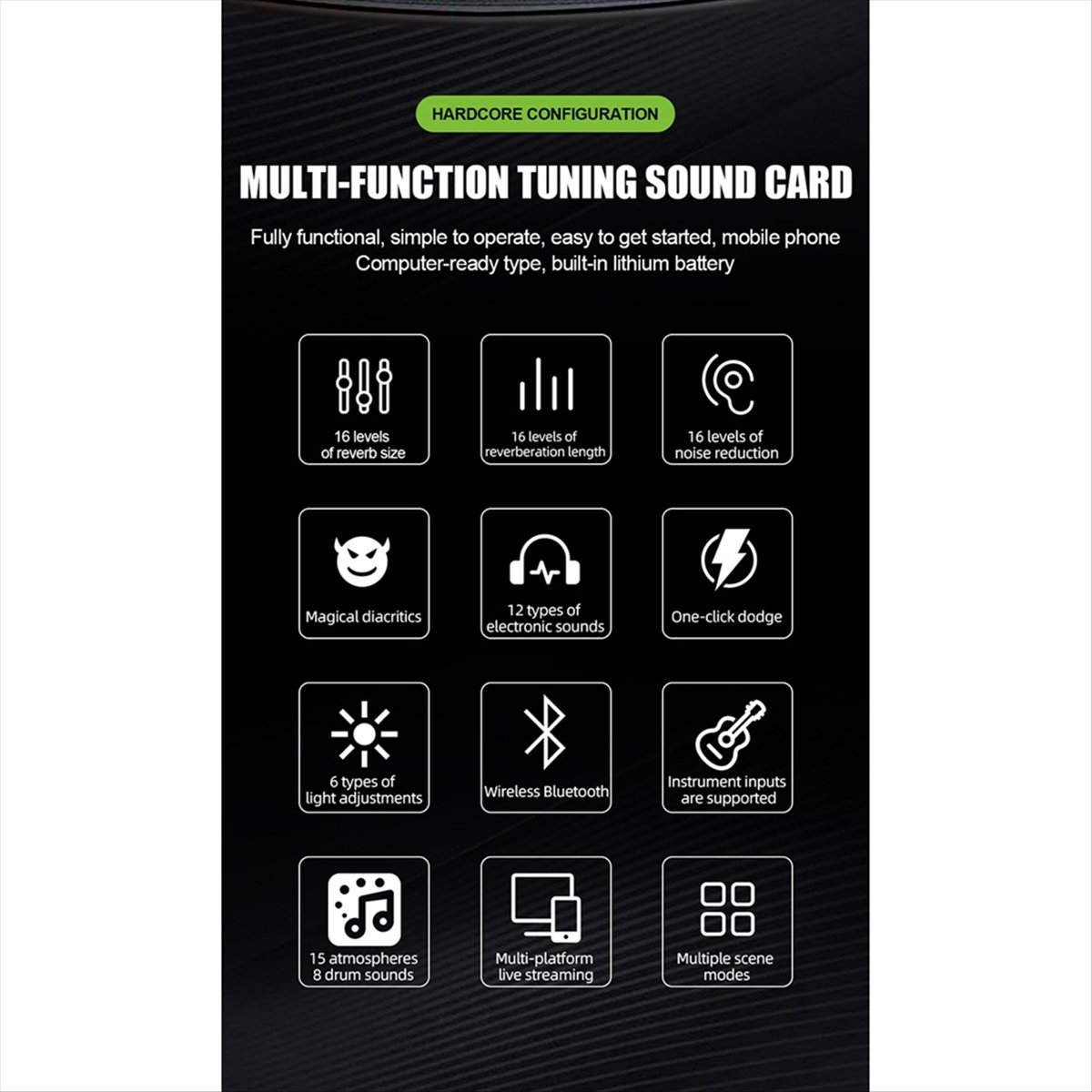 DT77 SN800 Live Sound Card Voi - Audio Music Voice Changer recensie en prijs