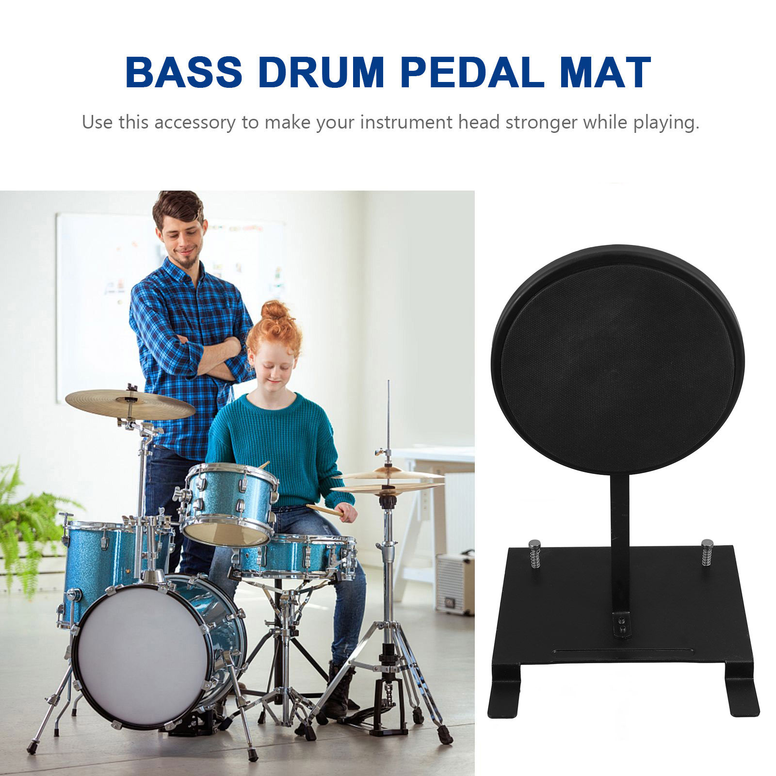 Kickdrumpedaal oefenpad met zw - Drum Practice Pad recensie en prijs